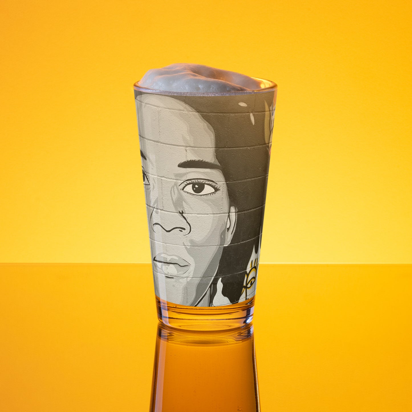 Basquiate Shaker pint glass